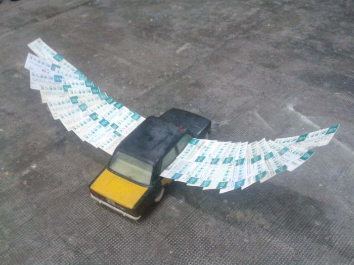 ...with metro ticket wings